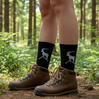 Bergliebe® Unisex Socken - Steinbock Black - Bergliebe Store