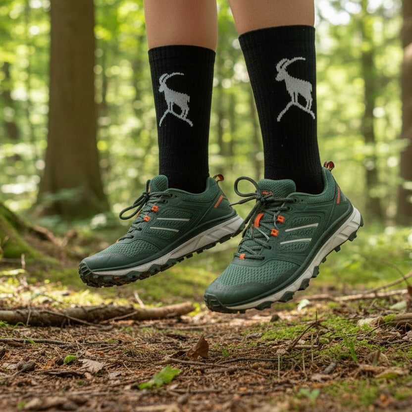 Bergliebe® Unisex Socken - Steinbock Black - Bergliebe Store