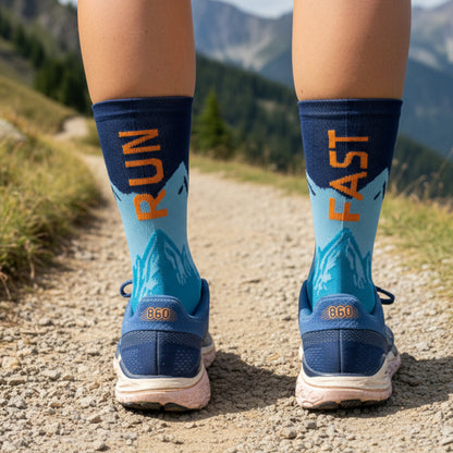 Bergliebe® RUN FAST Socken - Aqua - Bergliebe Store