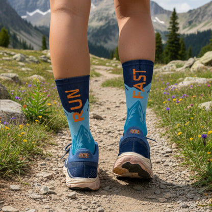 Bergliebe® RUN FAST Socken - Aqua - Bergliebe Store