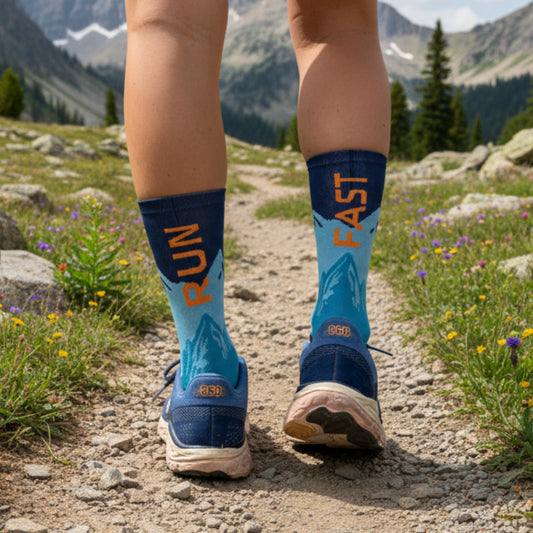 Bergliebe® RUN FAST Socken - Aqua - Bergliebe Store