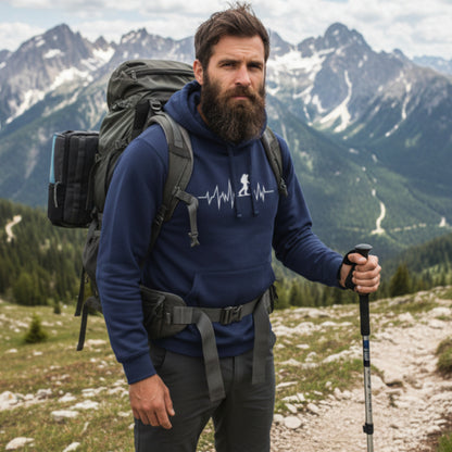 Hiking Heartbeat - Unisex Premium Organic Hoodie