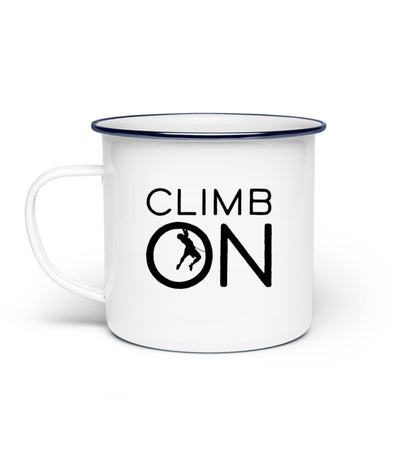 Climb on Emaille Tasse - Bergliebe Store