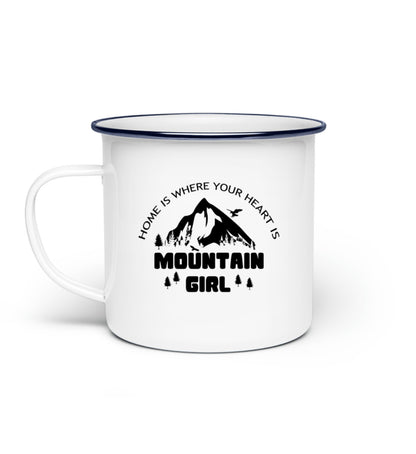Mountain Girl Emaille Tasse - Bergliebe Store