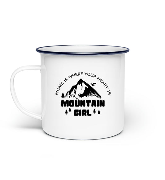 Mountain Girl Emaille Tasse - Bergliebe Store