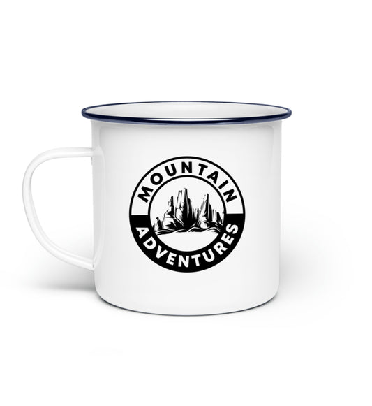 Mountain Adventures Emaille Tasse - Bergliebe Store