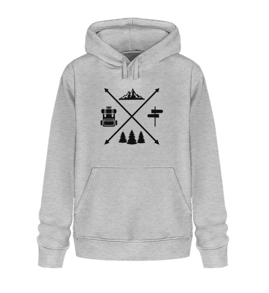 Hiking Cross - Unisex Premium Organic Hoodie - Bergliebe Store