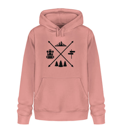 Hiking Cross - Unisex Premium Organic Hoodie - Bergliebe Store