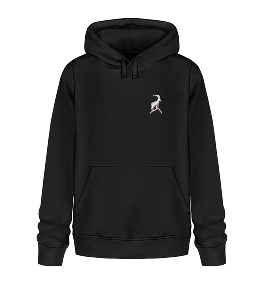 Steinbock - Unisex Premium Organic Hoodie mit Stick - Bergliebe Store
