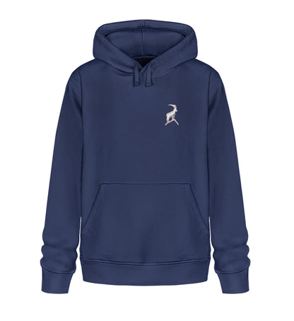 Steinbock - Unisex Premium Organic Hoodie mit Stick - Bergliebe Store