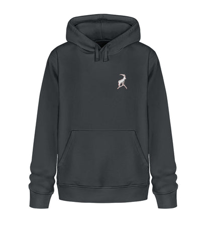Steinbock - Unisex Premium Organic Hoodie mit Stick - Bergliebe Store