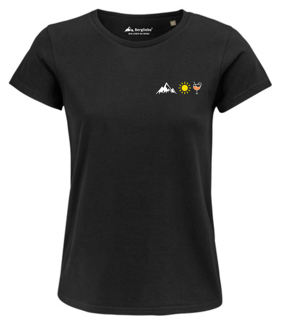 Bergliebe® Damen Berg Sonne Spritz Premium Organic T-Shirt - Bergliebe Store