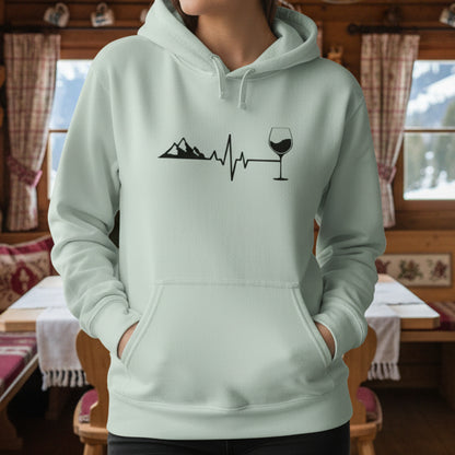 Berg Wein Herzschlag - Unisex Premium Organic Hoodie