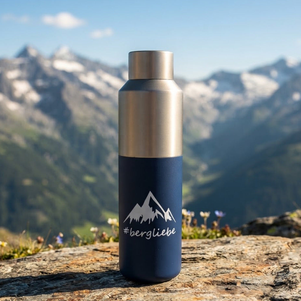 Bergliebe® Trinkflasche 600ml aus recyceltem Stahl