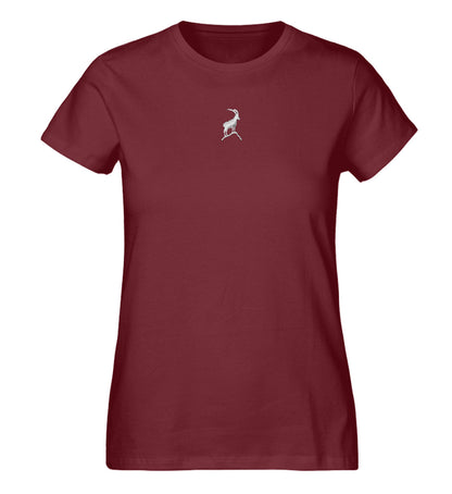 Steinbock Damen Premium Organic T-Shirt mit Stick - Bergliebe Store