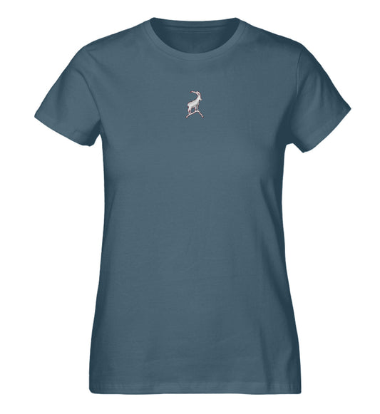 Steinbock Damen Premium Organic T-Shirt mit Stick - Bergliebe Store