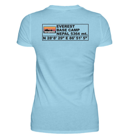 Everest Base Camp Backprint - Damen Premium T-Shirt - Bergliebe Store