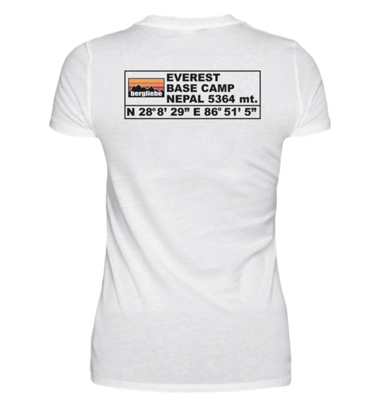 Everest Base Camp Backprint - Damen Premium T-Shirt - Bergliebe Store