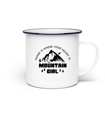 Mountain Girl Emaille Tasse - Bergliebe Store