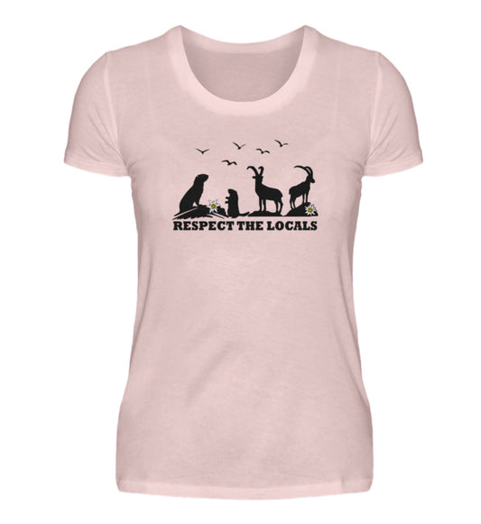 Respect the Locals - Damen Premium T-Shirt - Bergliebe Store