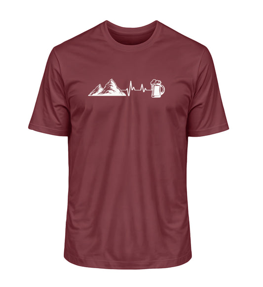 Berg Bier Herzschlag - Unisex Premium Organic T-Shirt - Bergliebe Store