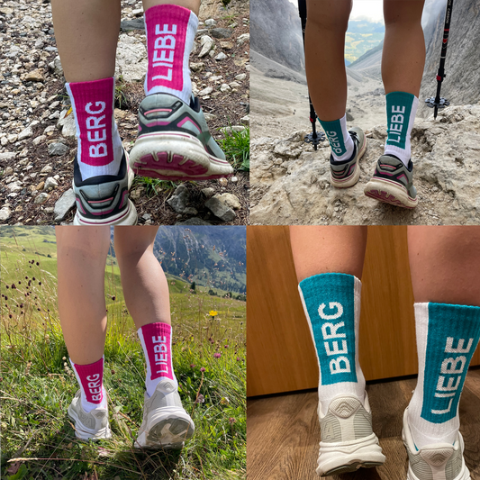 Bergliebe® Damen Socken SALE PACKAGE 2 Stück Magenta & Petrol