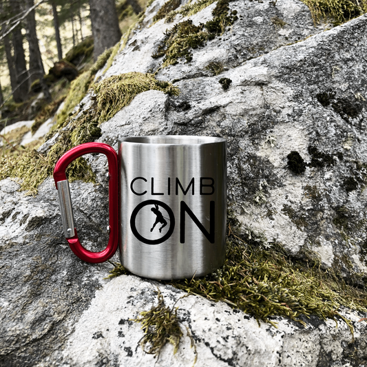 Climb on - Edelstahl Karabiner Tasse - Bergliebe Store
