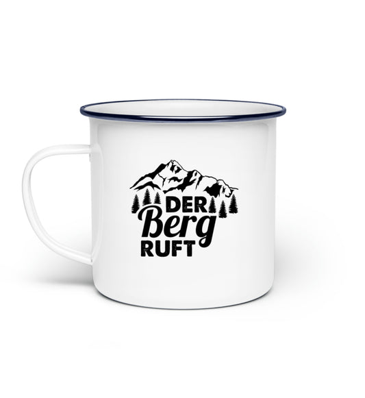 Der Berg ruft Emaille Tasse - Bergliebe Store