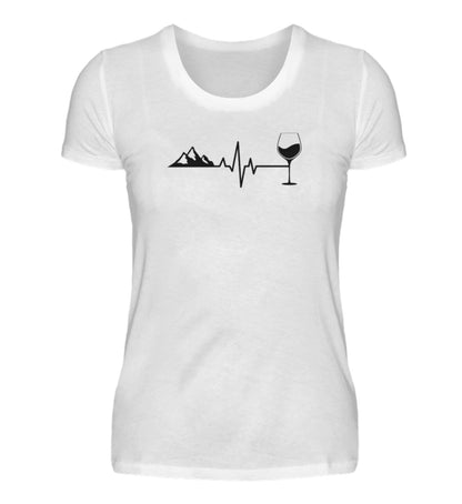 Berg Wein Herzschlag - Damen Premium T-Shirt - Bergliebe Store