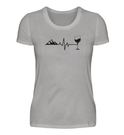 Berg Wein Herzschlag - Damen Premium T-Shirt - Bergliebe Store