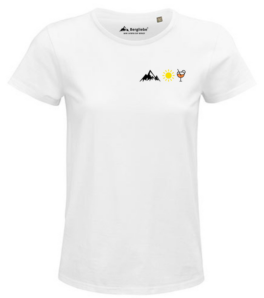 Bergliebe® Damen Berg Sonne Spritz Premium Organic T-Shirt - Bergliebe Store