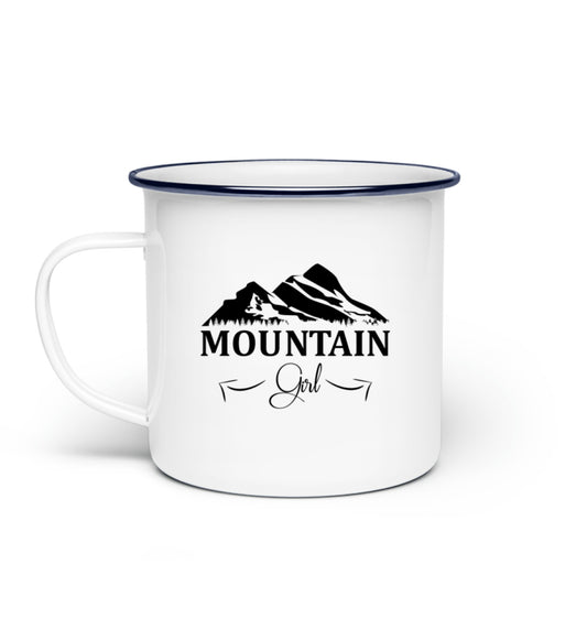 Mountain Girl Emaille Tasse - Bergliebe Store