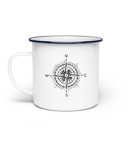 Kompass Emaille Tasse - Bergliebe Store